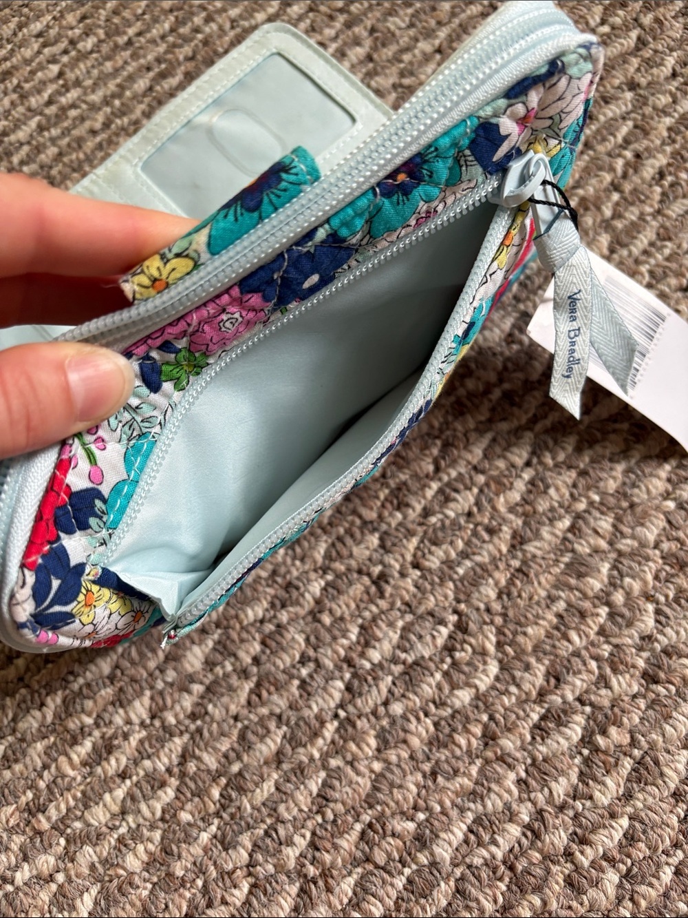 NWT Vera Bradley Quilted Floral RFID Turnlock Wallet - Picture 11 of 14